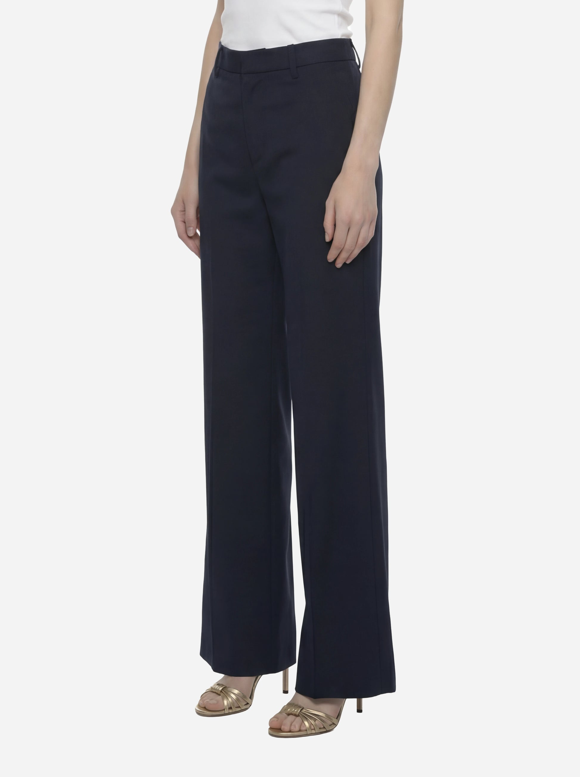 Pantalone Janice in lana stretch blu