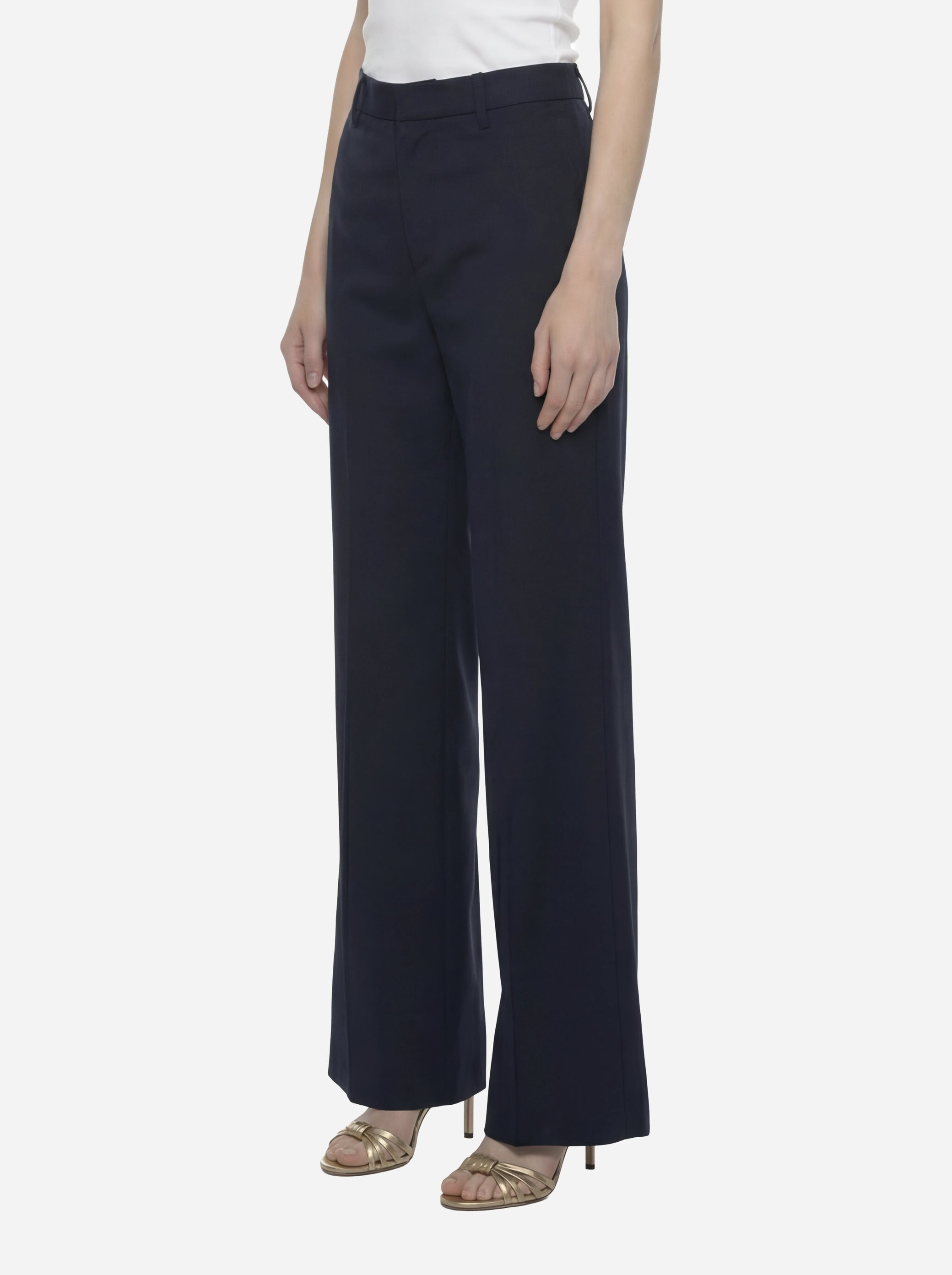 Pantalone Janice in lana stretch blu
