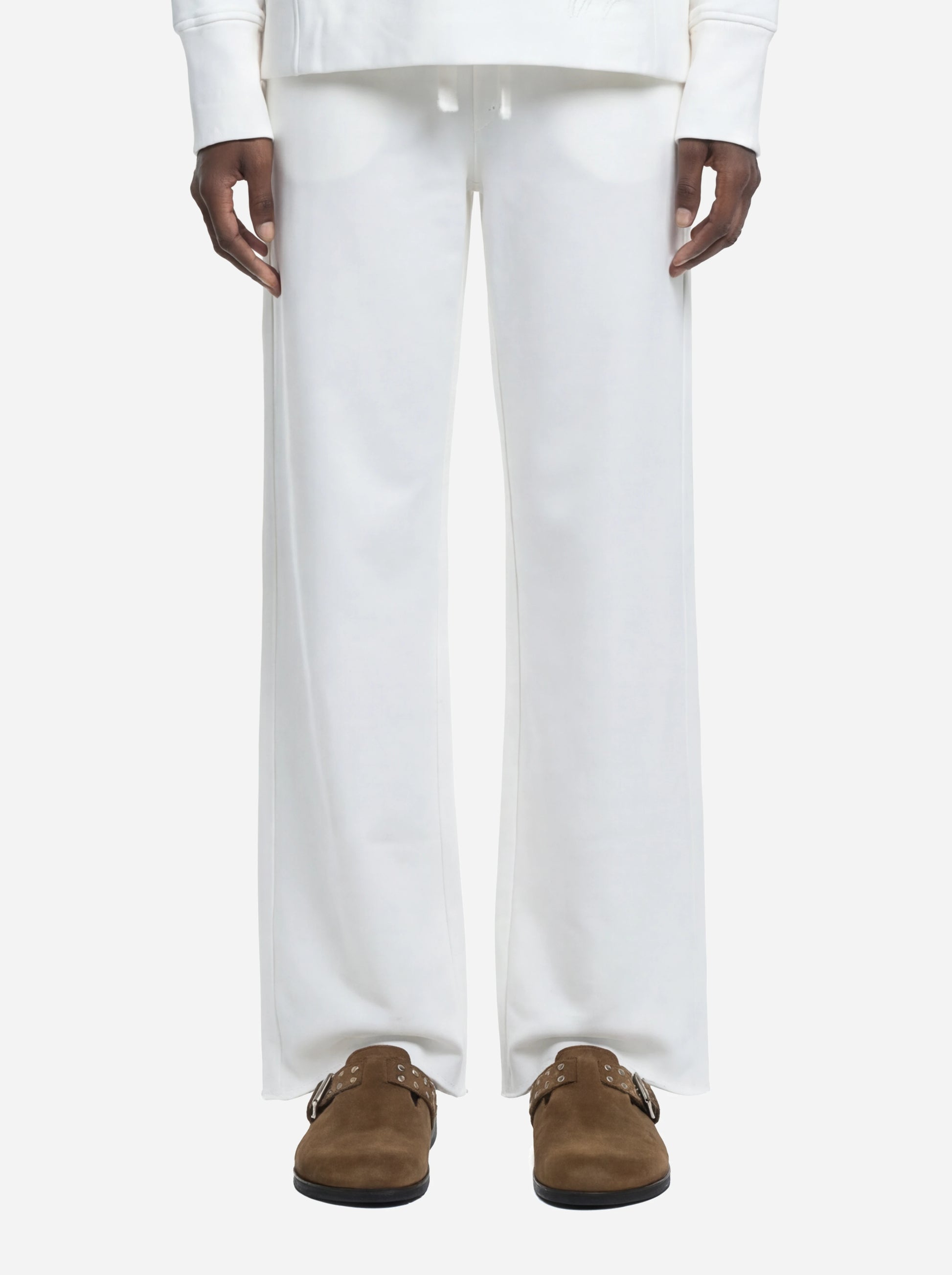 Pantalone jogging in jersey bianco