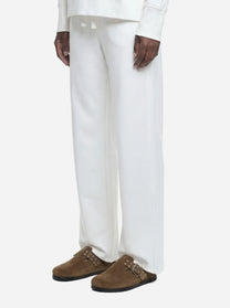 Pantalone jogging in jersey bianco