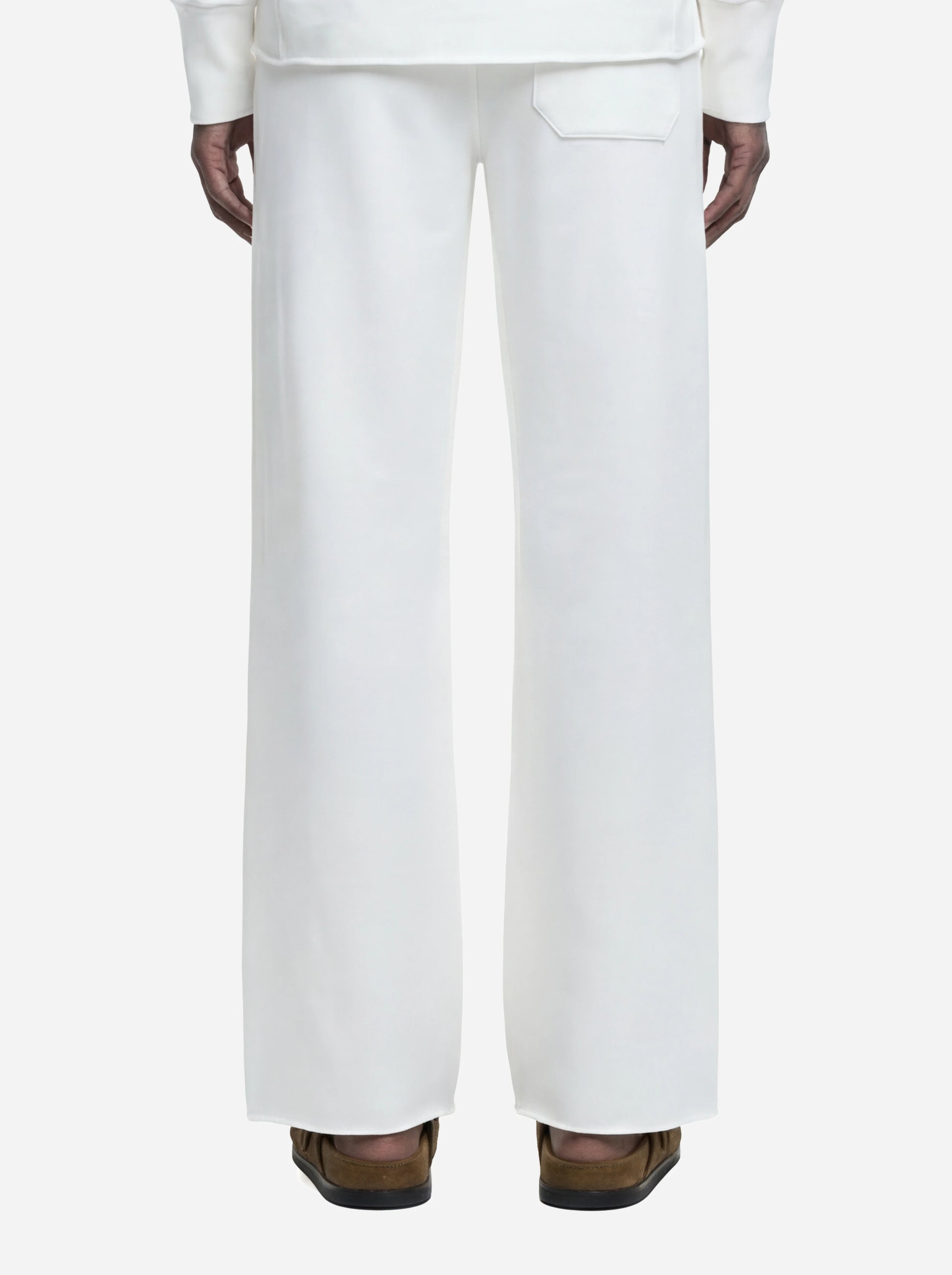 Pantalone jogging in jersey bianco