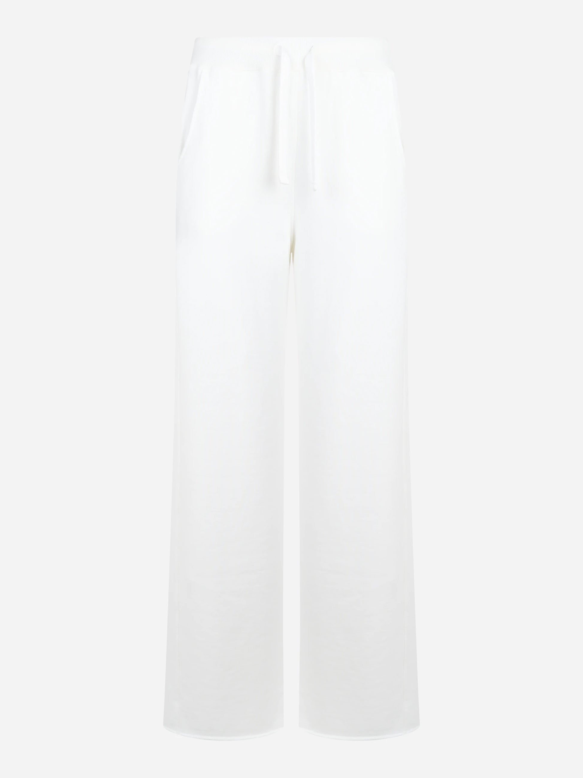 Pantalone jogging in jersey bianco
