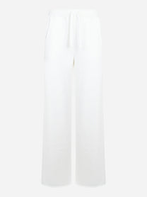 Pantalone jogging in jersey bianco