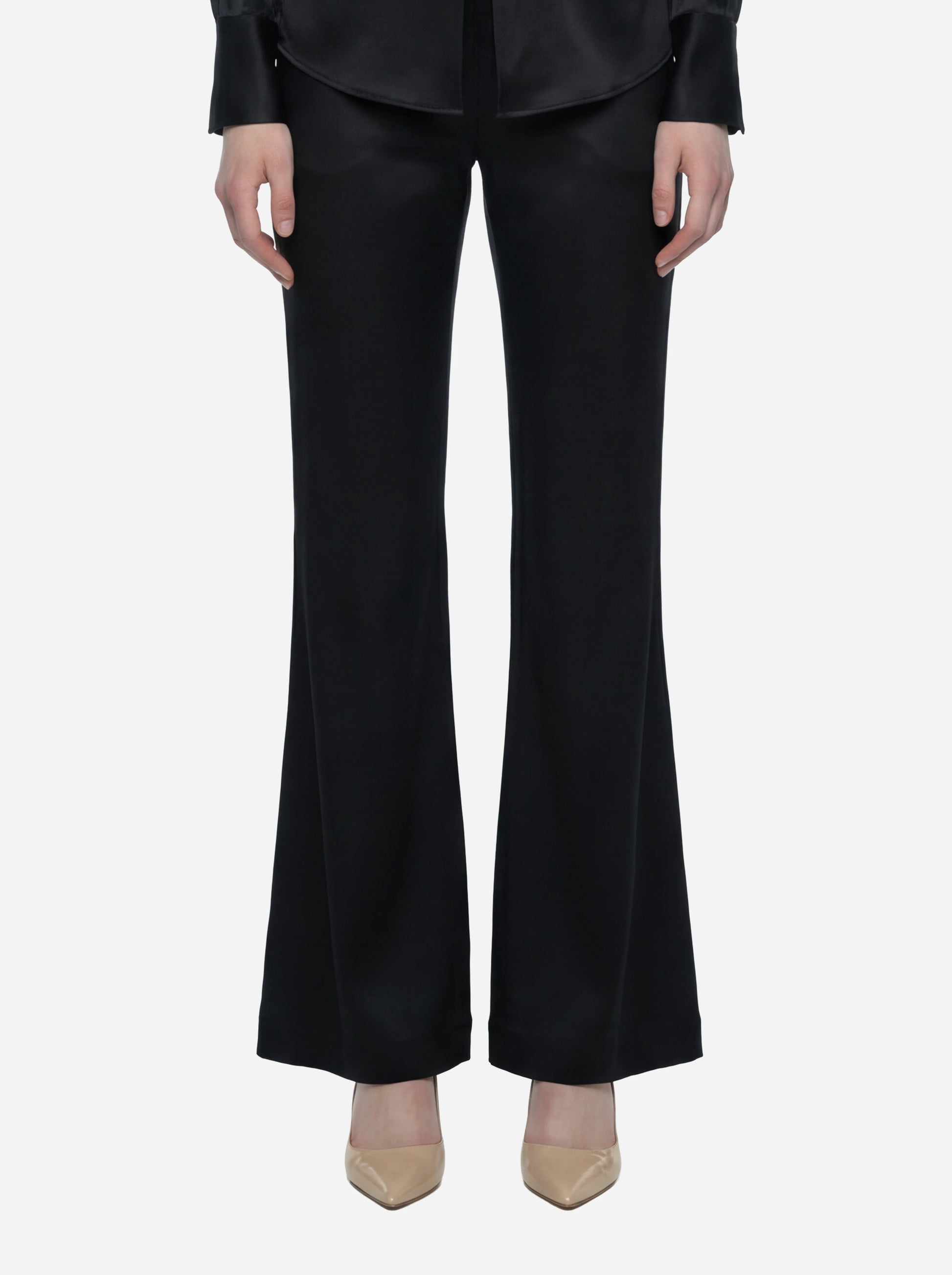 Pantaloni Matilda skinny bootcut nero