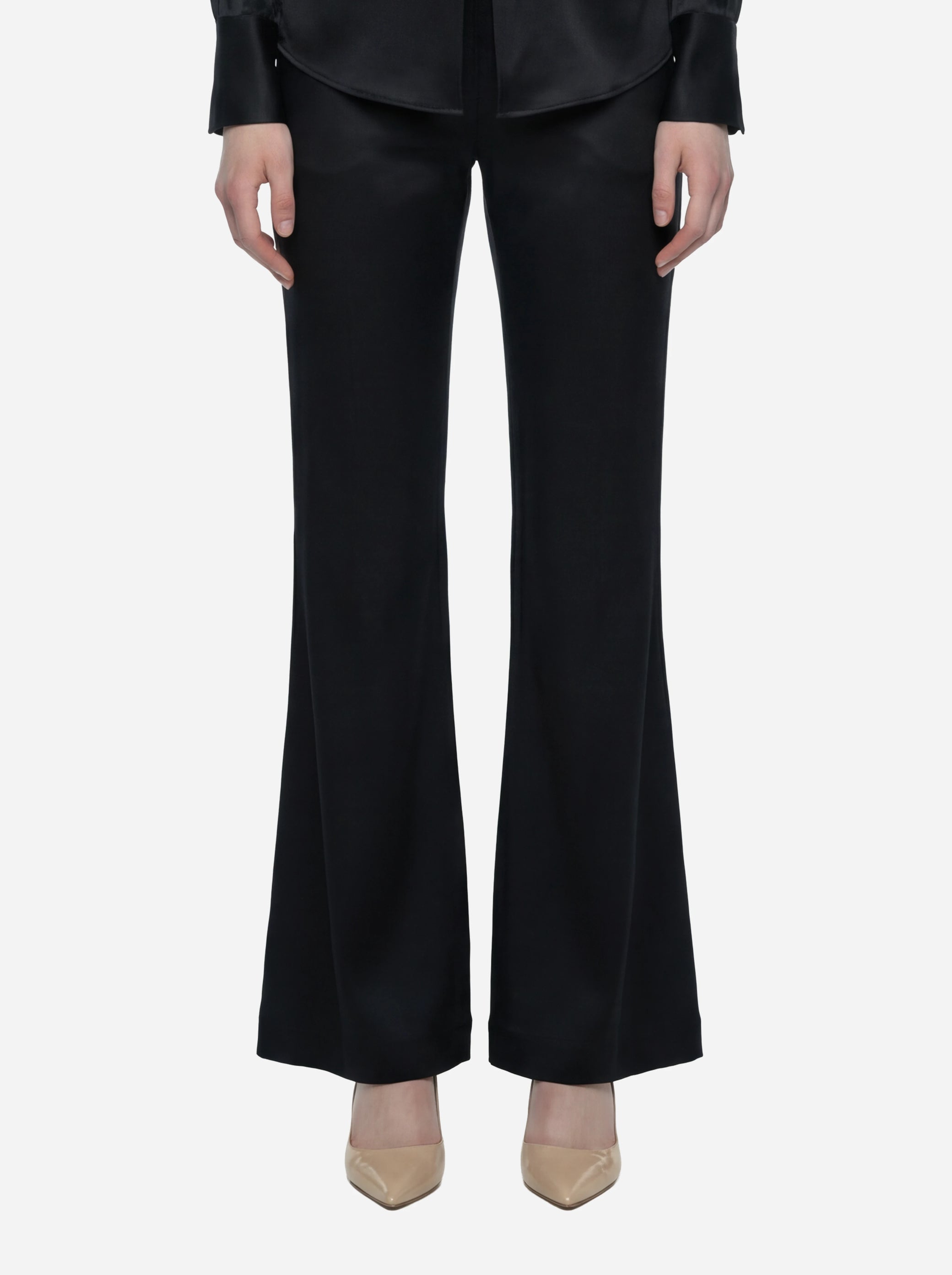 Pantaloni Matilda skinny bootcut nero