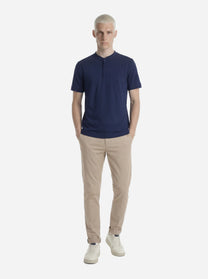 Pantalone slim fit Gaubert in gabardina di cotone beige