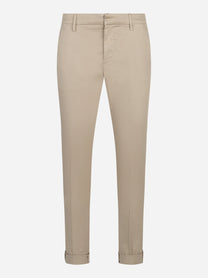 Pantalone slim fit Gaubert in gabardina di cotone beige
