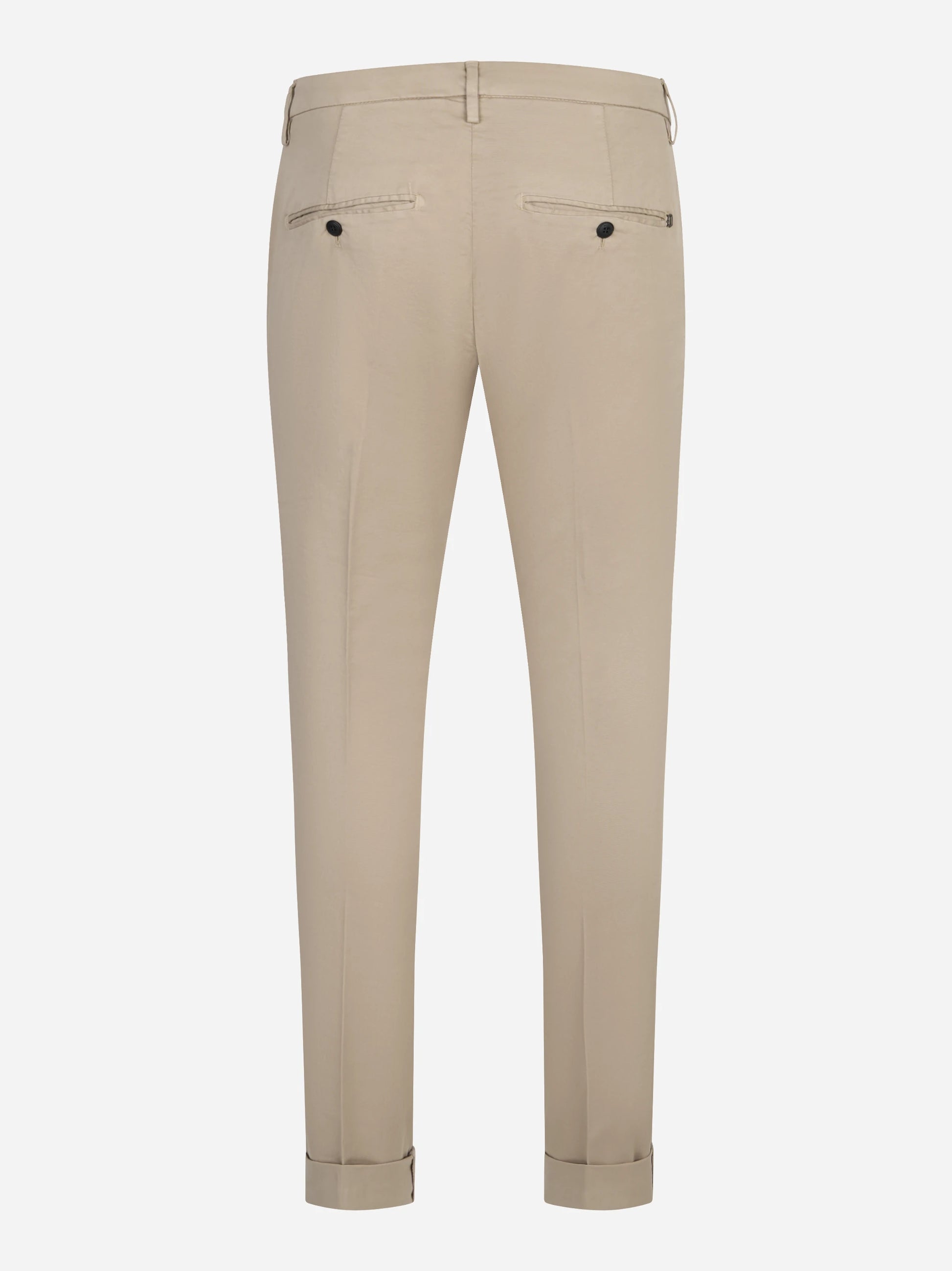 Pantalone slim fit Gaubert in gabardina di cotone beige