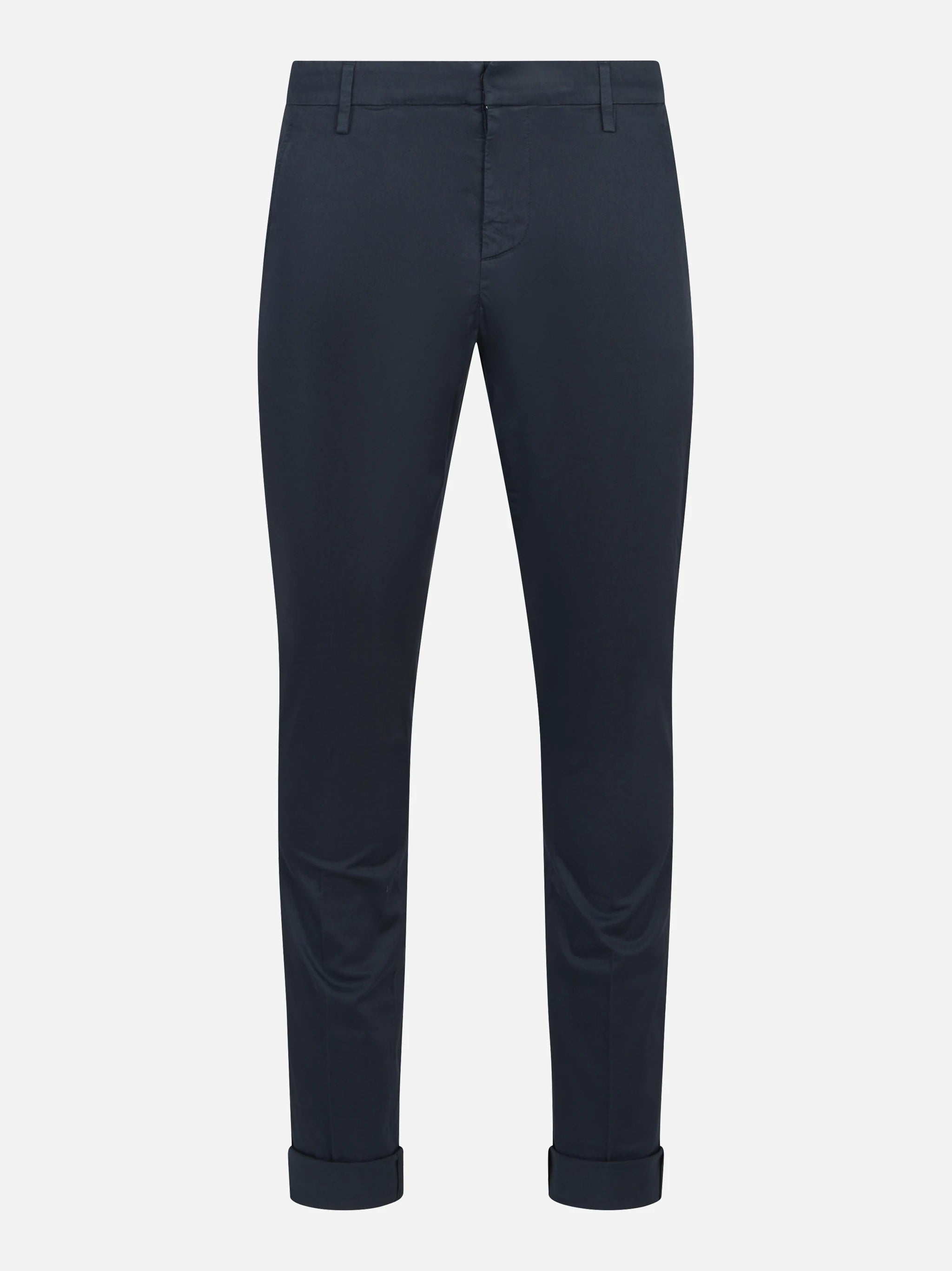Pantalone slim fit Gaubert in gabardina di cotone blu