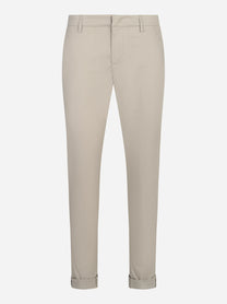 Pantalone slim fit Gaubert in popeline di cotone beige