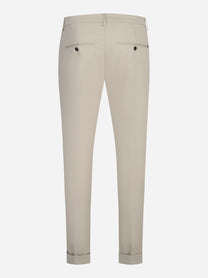 Pantalone slim fit Gaubert in popeline di cotone beige