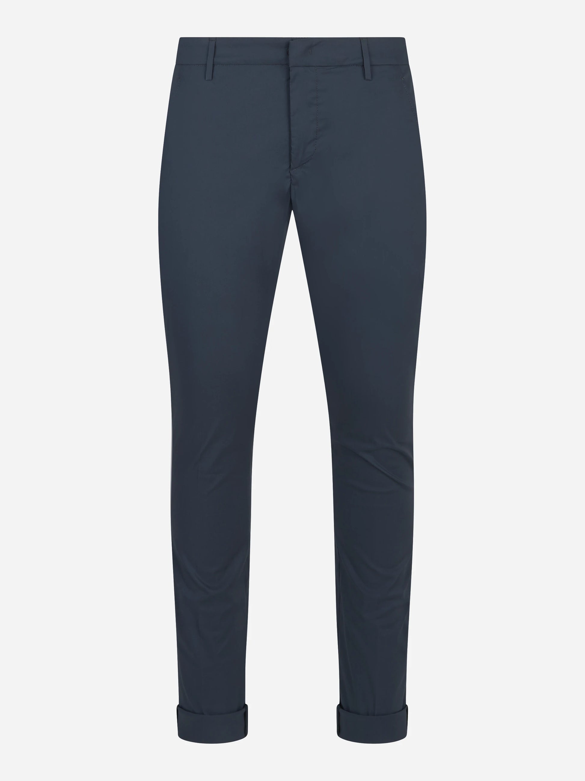 Pantalone slim fit Gaubert in popeline di cotone blu