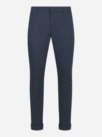 Pantalone slim fit Gaubert in popeline di cotone blu