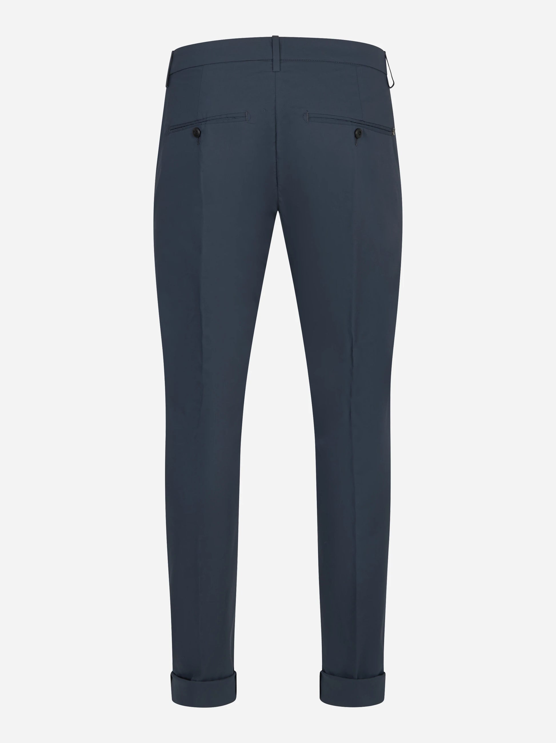 Pantalone slim fit Gaubert in popeline di cotone blu