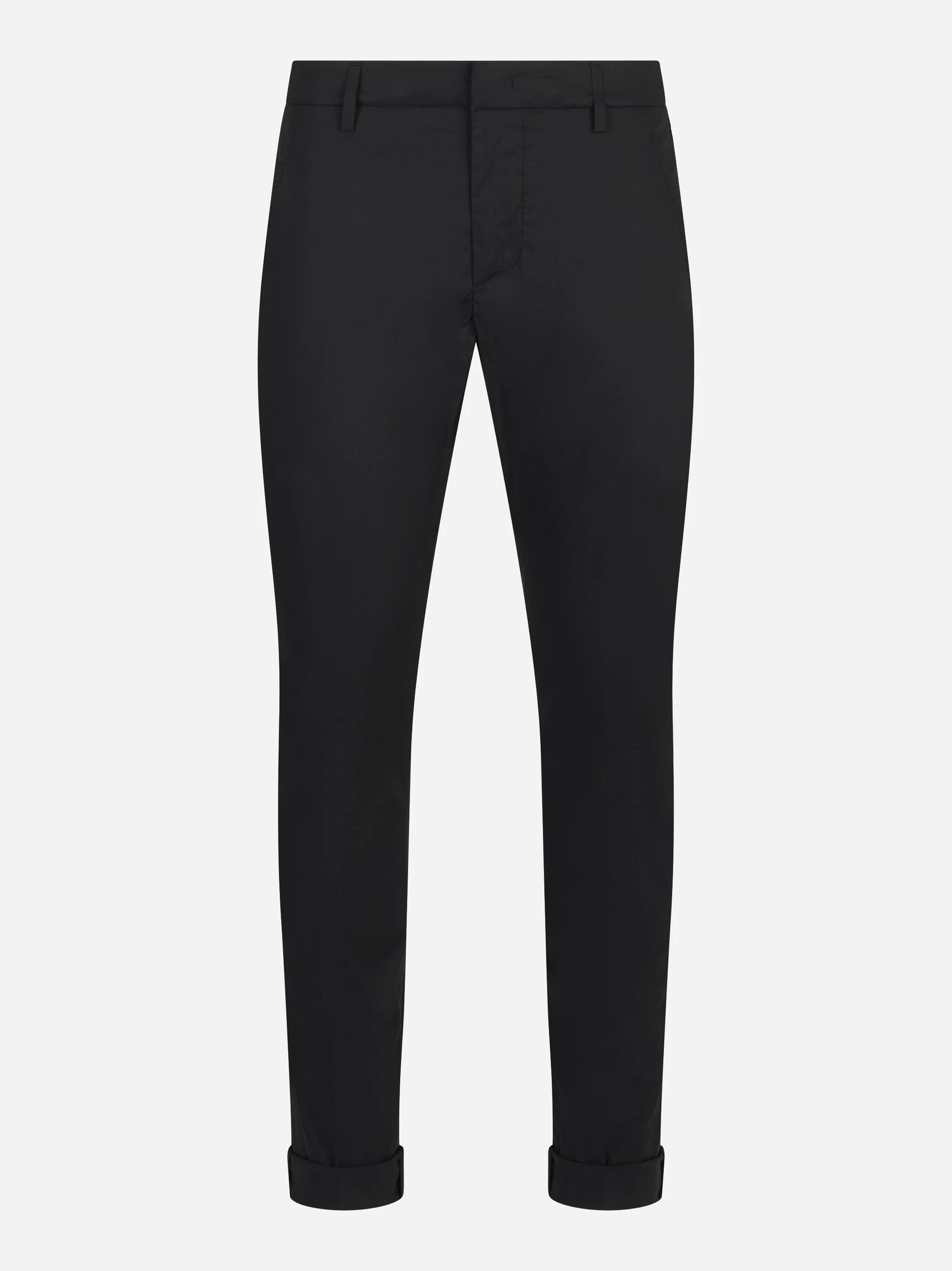 Pantalone slim fit Gaubert in popeline di cotone nero