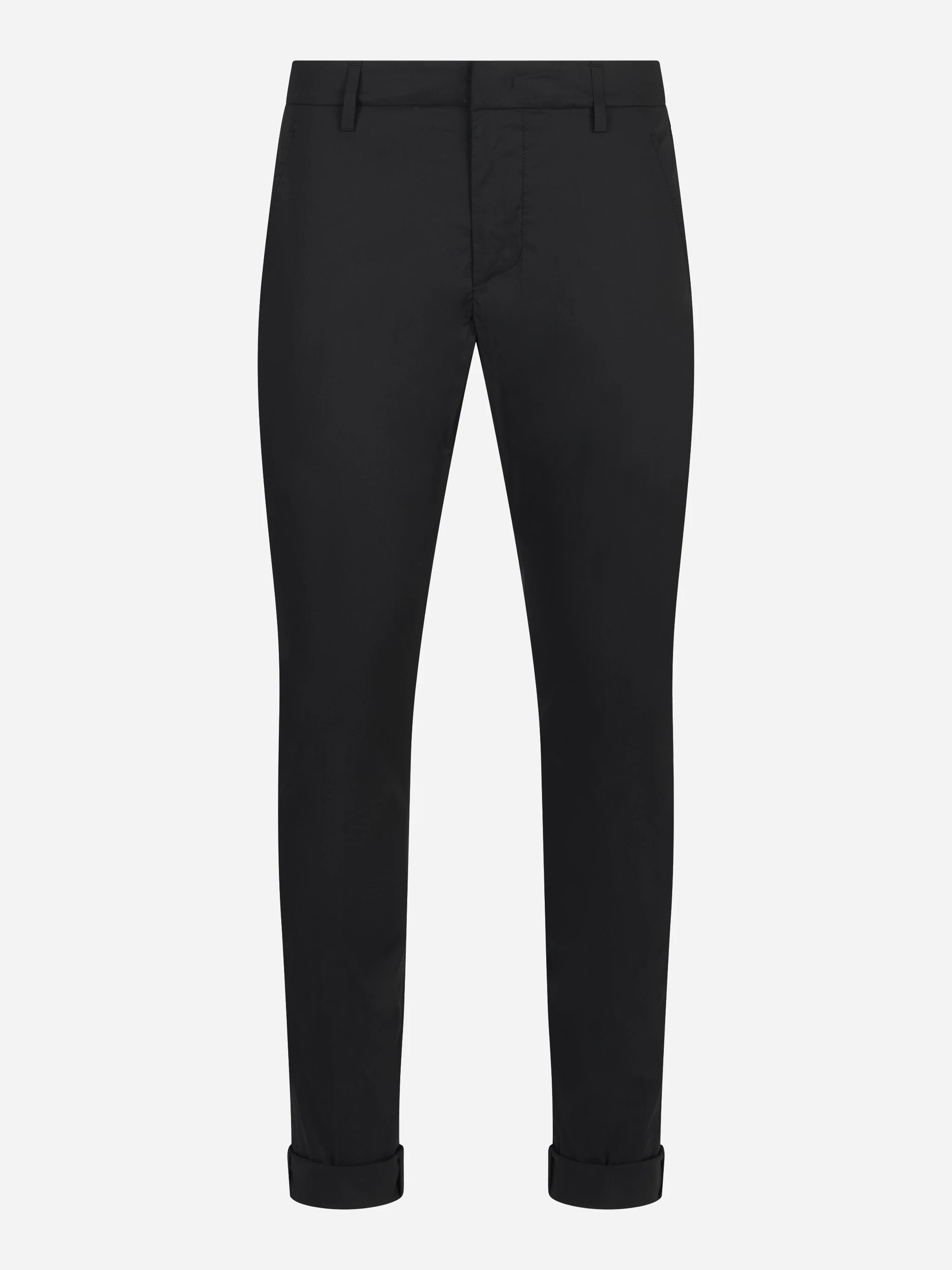 Pantalone slim fit Gaubert in popeline di cotone nero