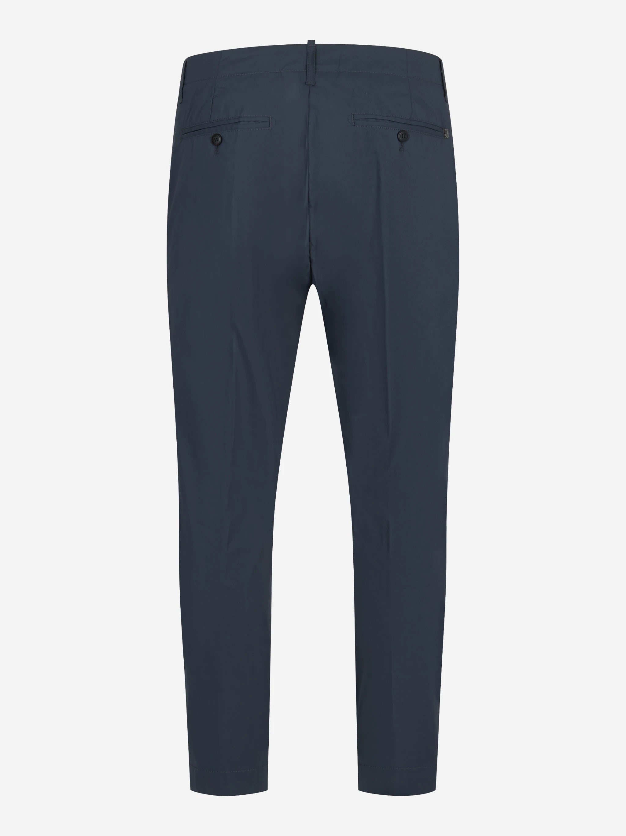 Pantalone carrot fit Ben in popeline di cotone blu