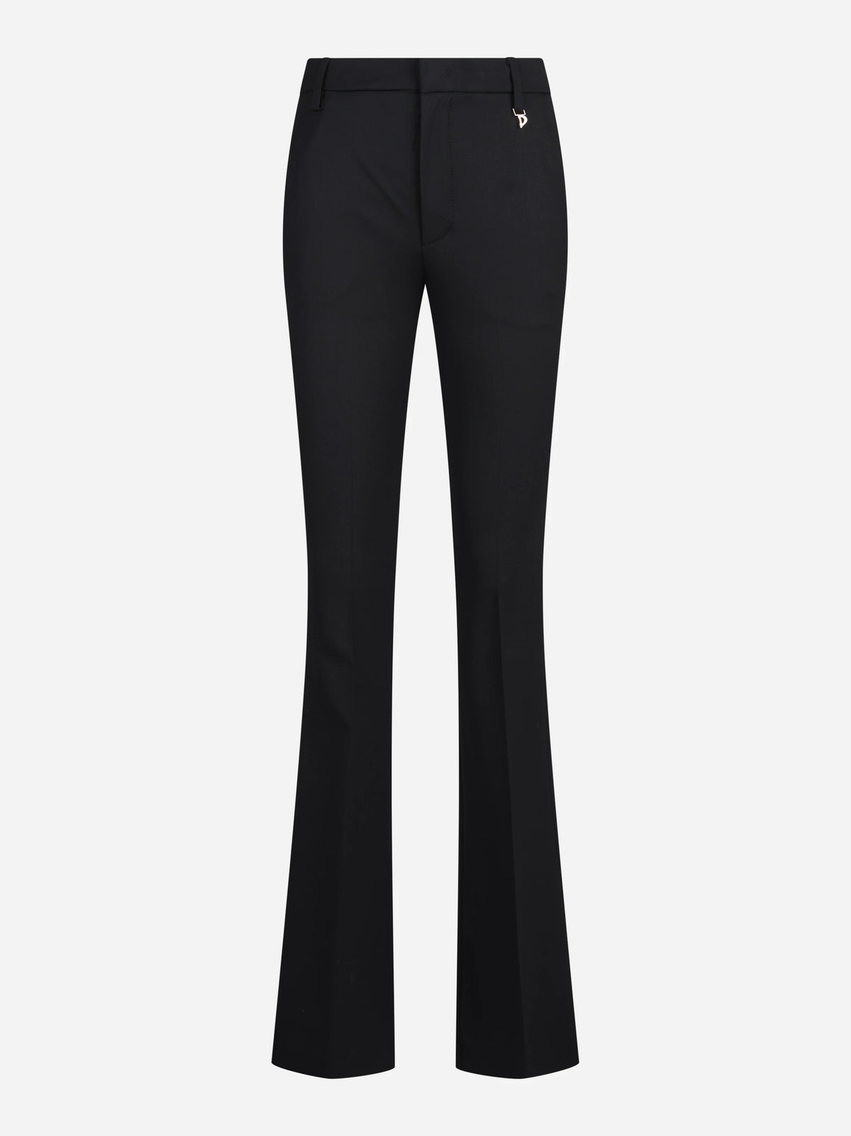 Pantaloni Lexi in lana stretch neri - vista frontale