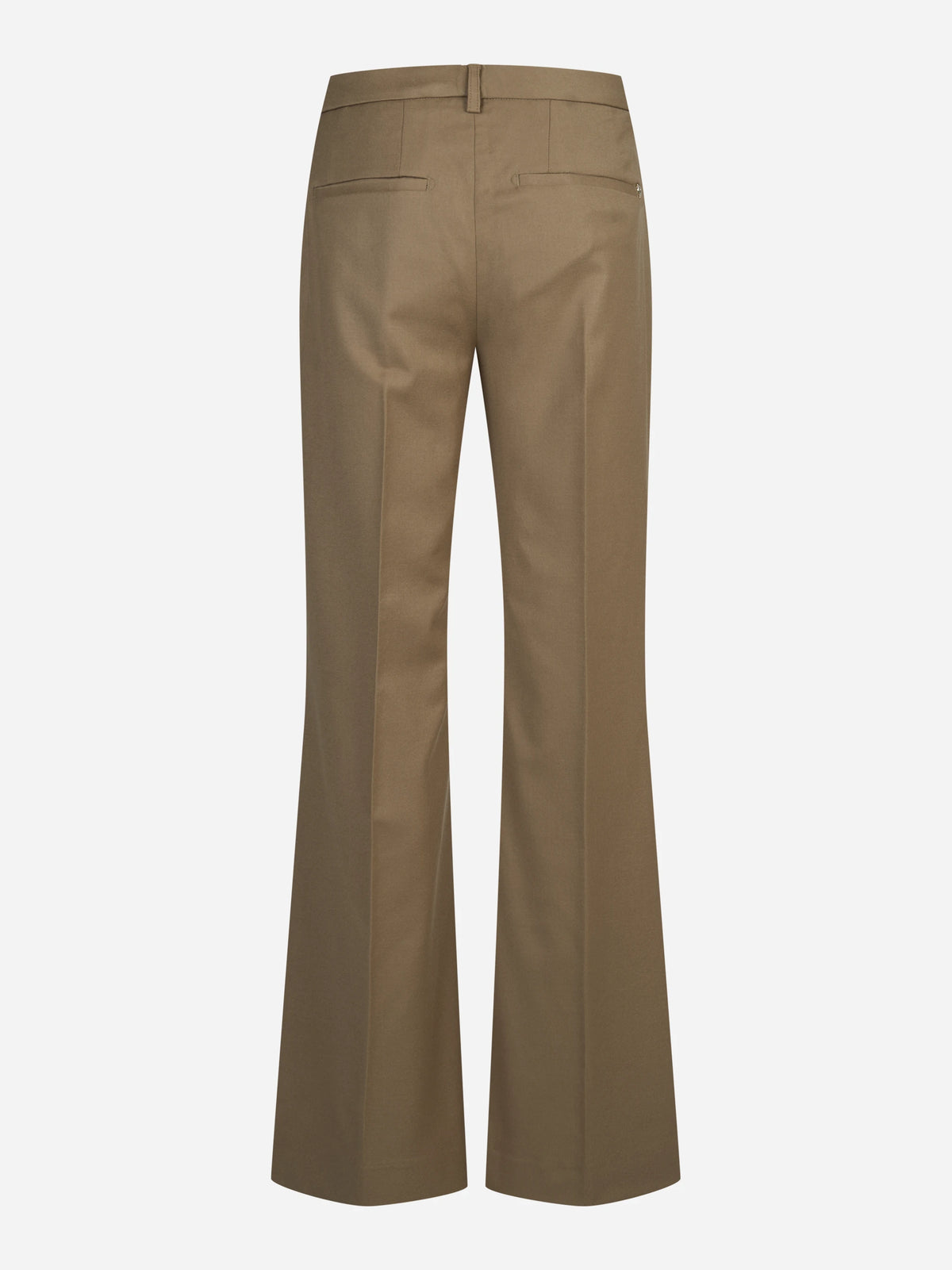 Pantaloni Janice wide leg in lana cammello - vista posteriore
