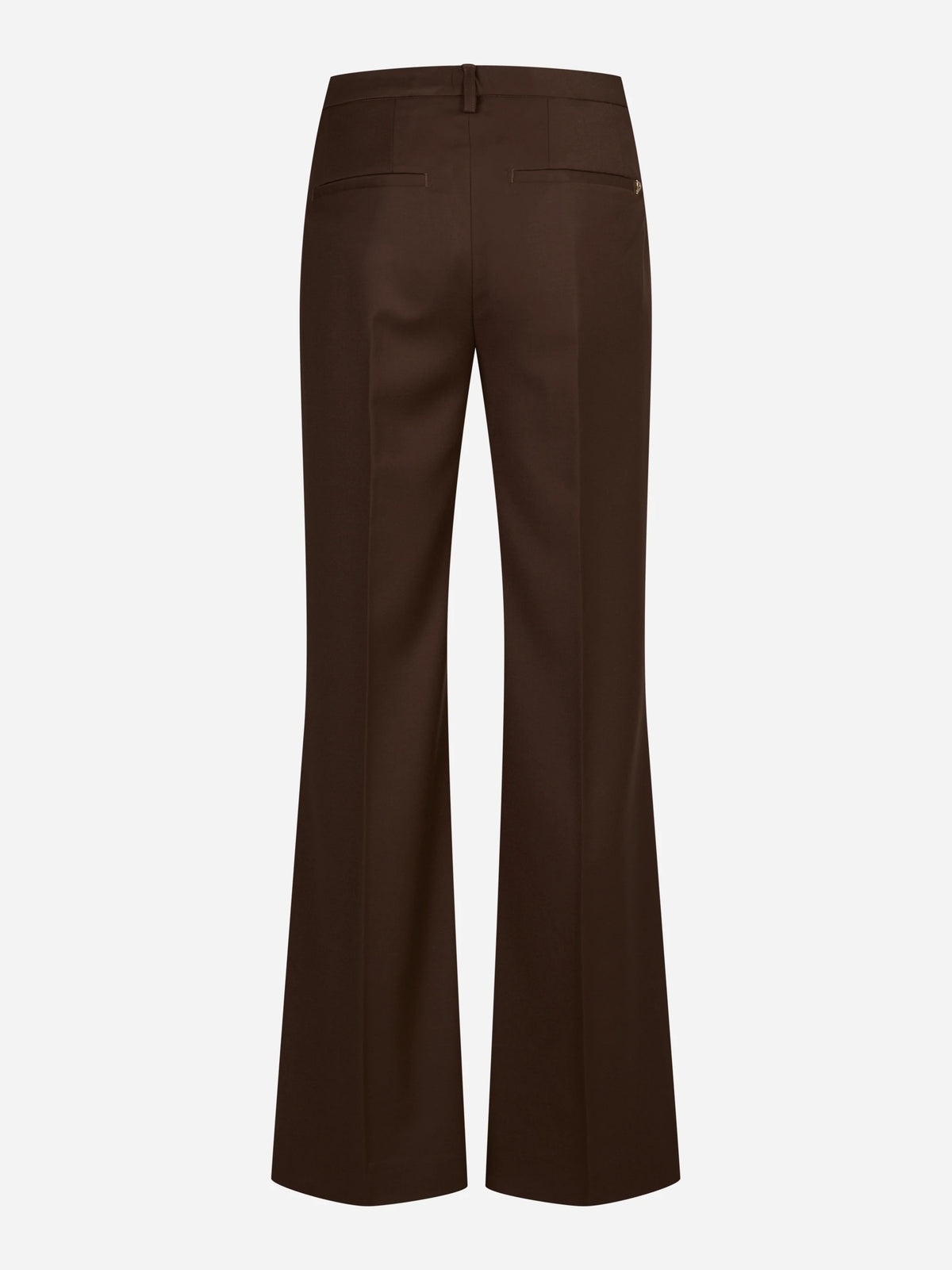Pantaloni Janice wide leg in lana marroni - vista posteriore