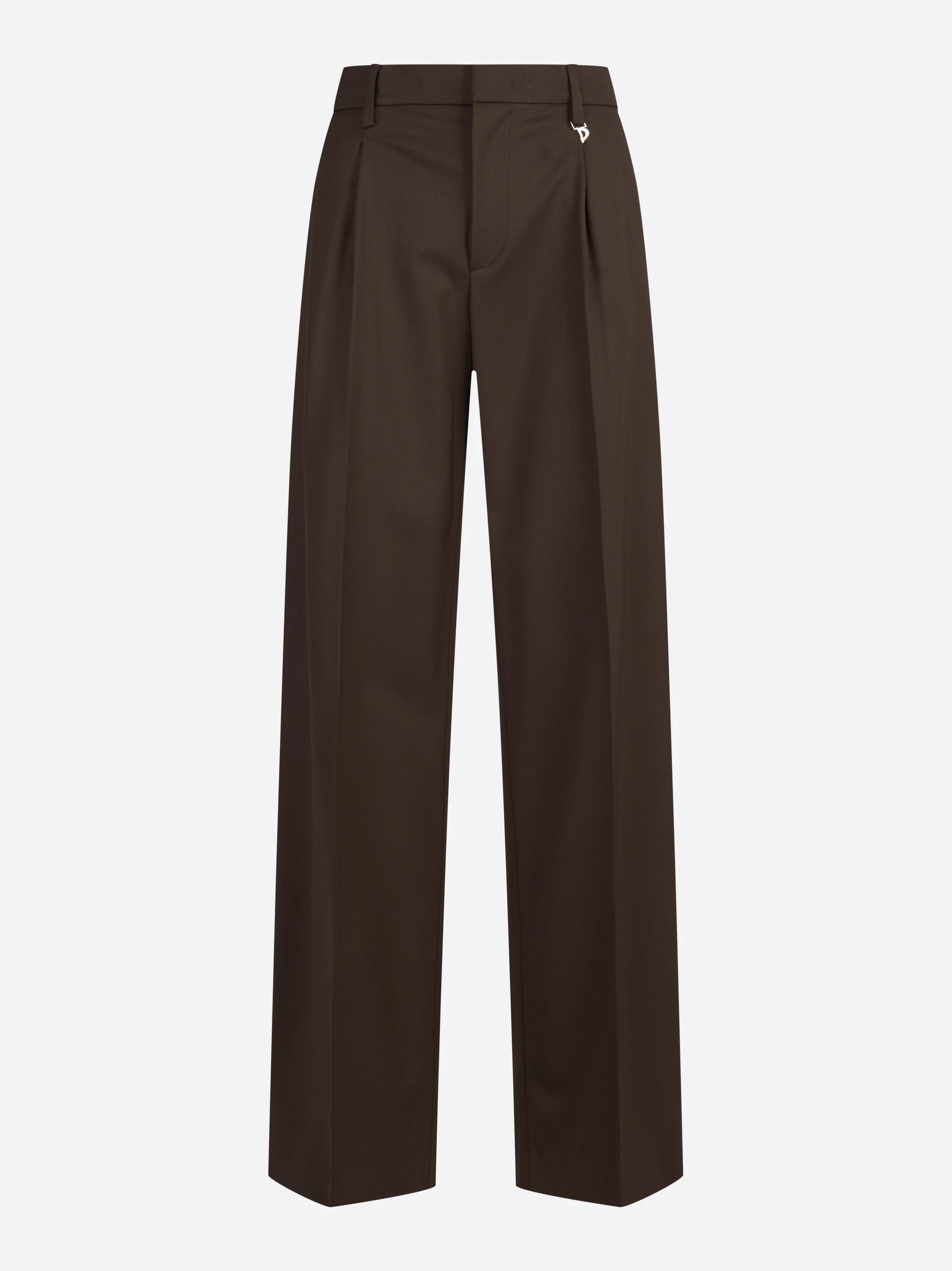 Pantaloni Lia loose fit marroni - vista frontale
