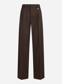 Pantaloni Lia loose fit marroni - vista frontale
