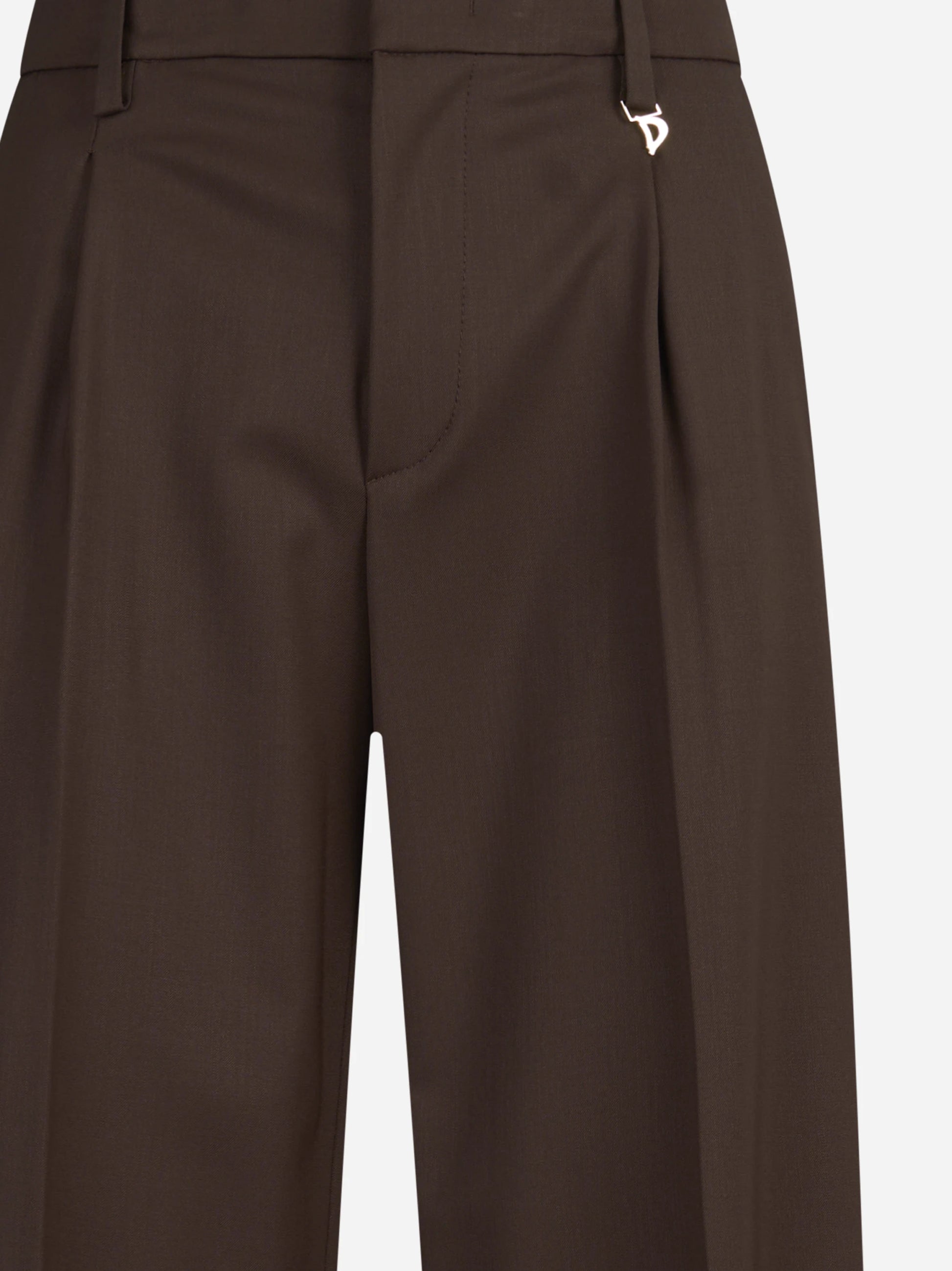Pantaloni Lia loose fit marroni - dettaglio prodotto