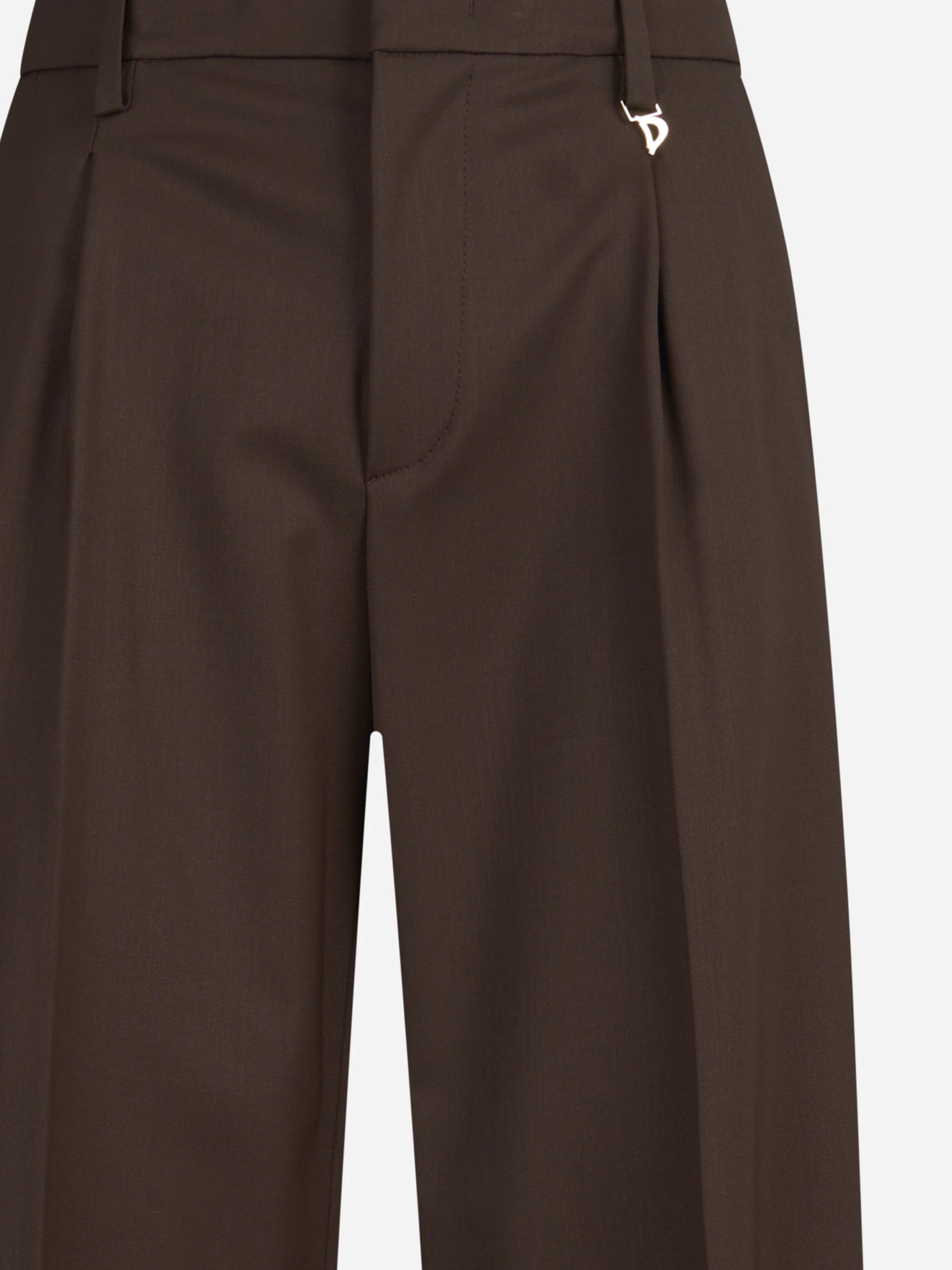 Pantaloni Lia loose fit marroni - dettaglio prodotto