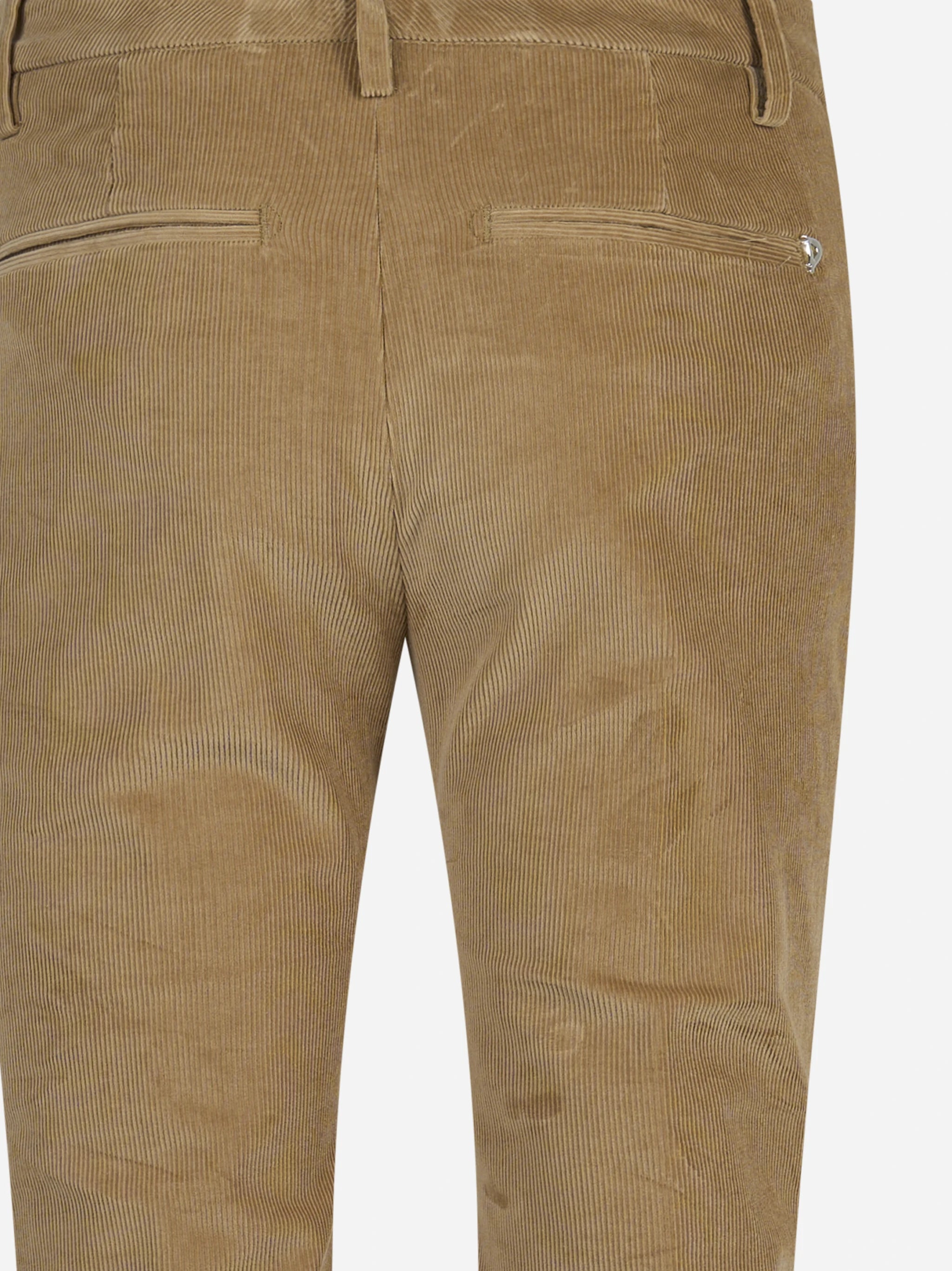 Pantaloni Eleanor regular fit in velluto beige - dettaglio prodotto