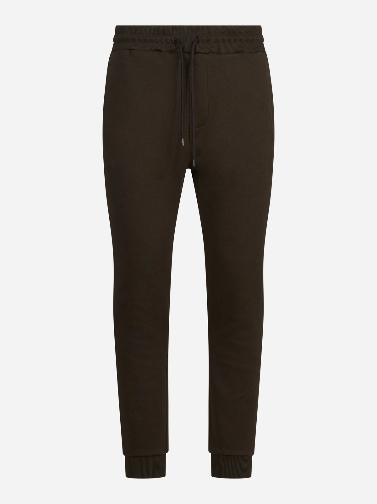 Pantaloni jogging in felpa marroni - vista frontale