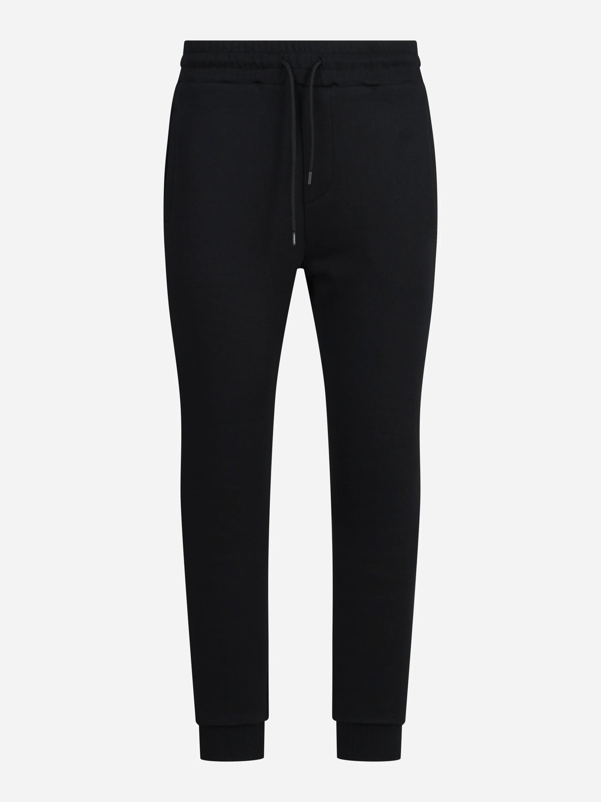 Pantaloni jogging in felpa neri - vista frontale