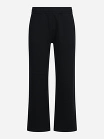 Pantaloni jogger regular in felpa neri - vista frontale