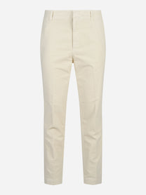 Pantalone Zyan carrot bianco - vista frontale