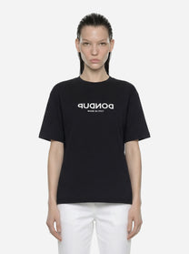 T-shirt girocollo con logo nera
