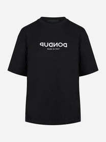 T-shirt girocollo con logo nera