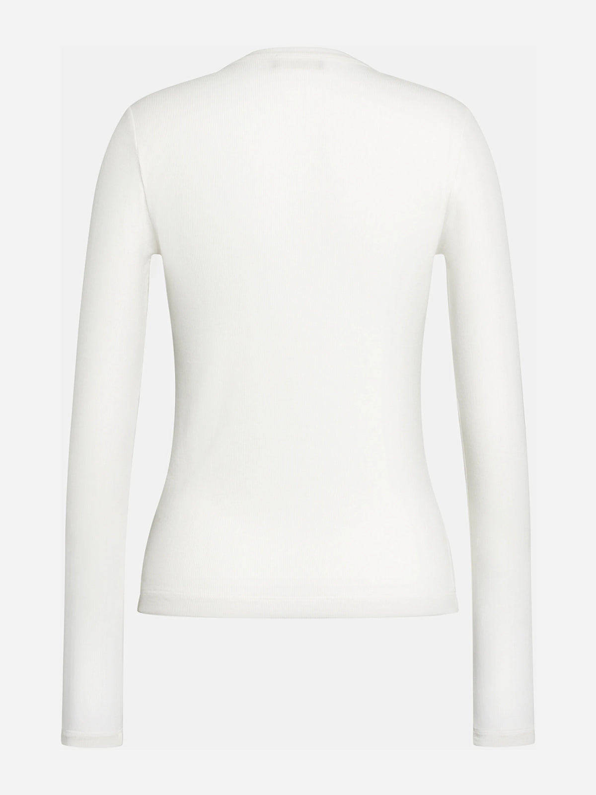 T-shirt slim a maniche lunghe bianca - vista posteriore