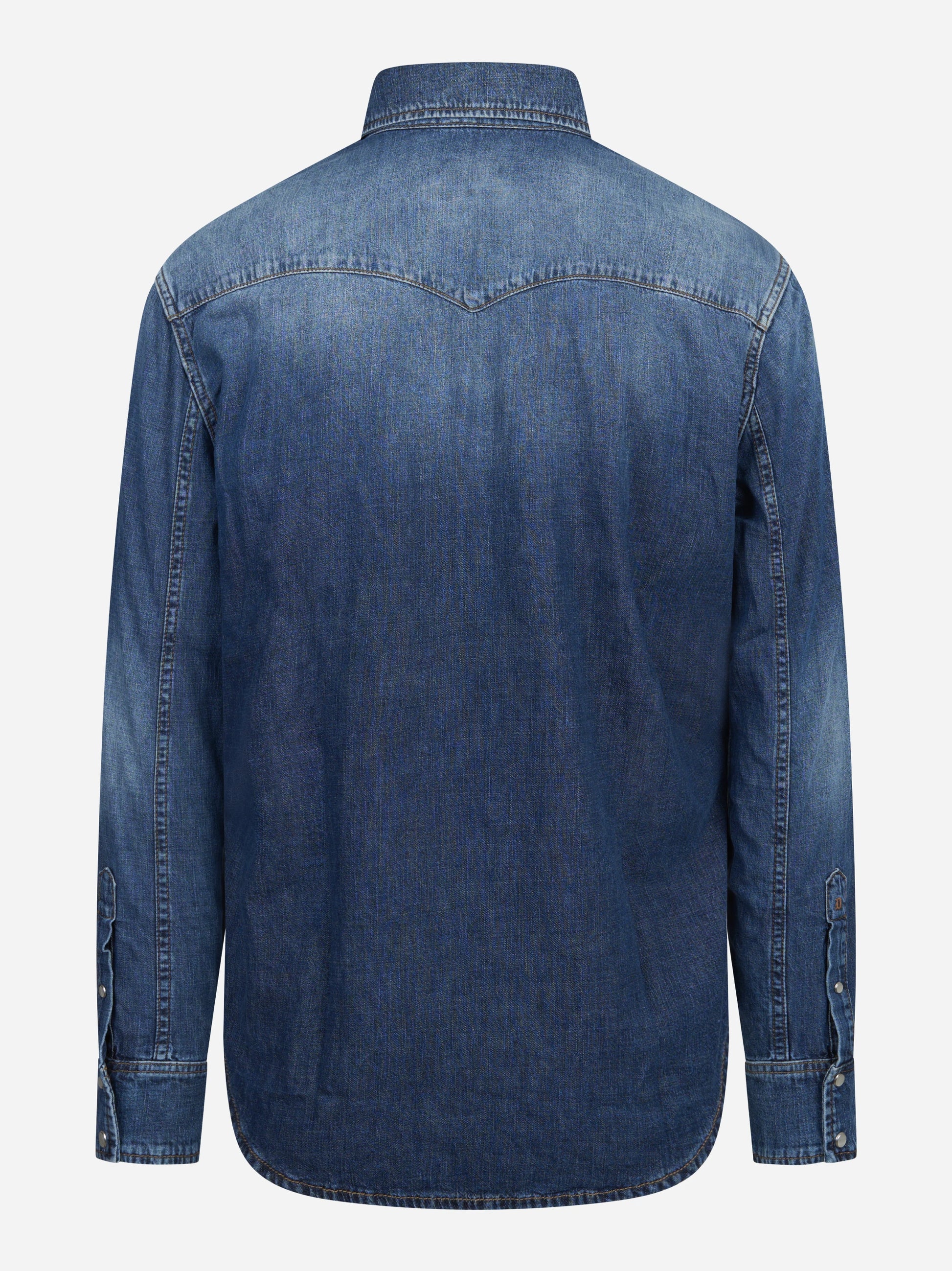 Camicia texana regular-fit in denim blu DONDUP – immagine 2 di 3