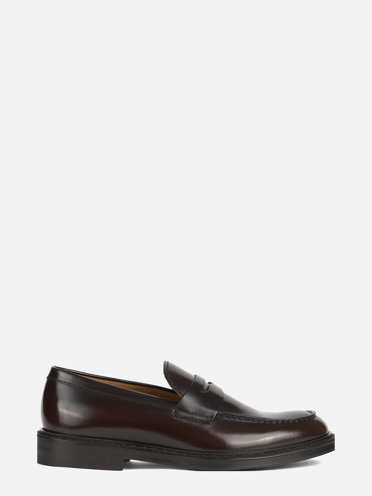 Mocassino Penny Horse in pelle marrone - vista laterale