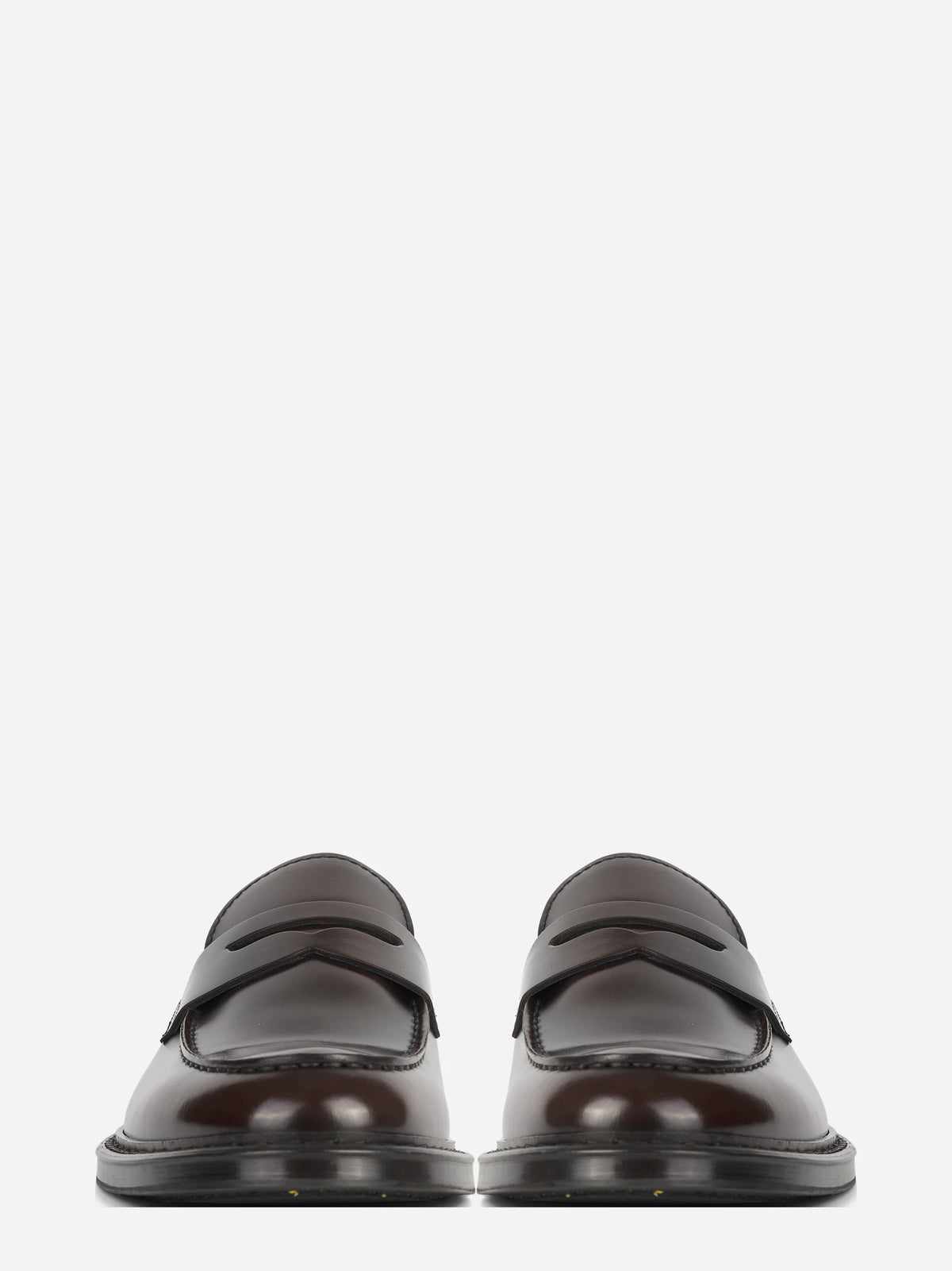 Mocassino Penny Horse in pelle marrone - vista frontale