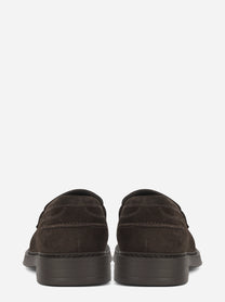 Mocassino Penny Adler in suede marrone - vista posteriore