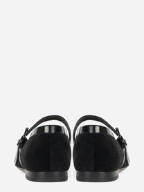 Ballerina Mary Jane in pelle nera - vista posteriore