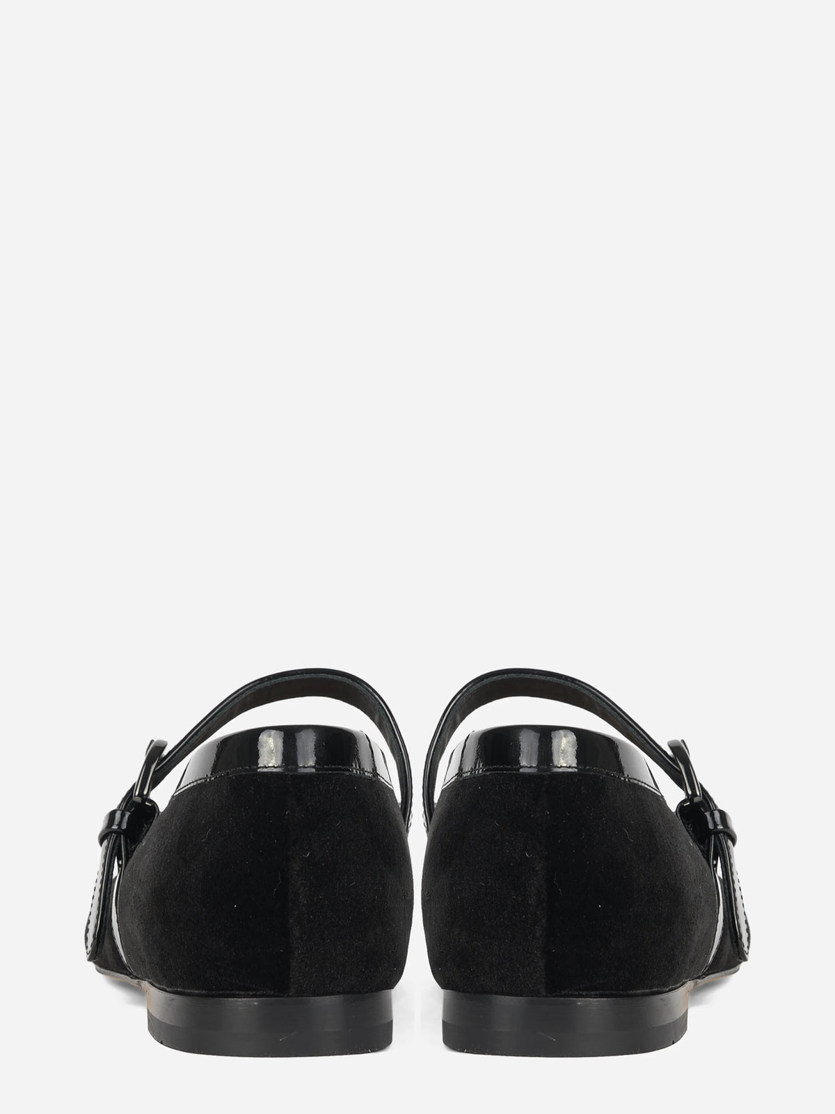 Ballerina Mary Jane in pelle nera - vista posteriore