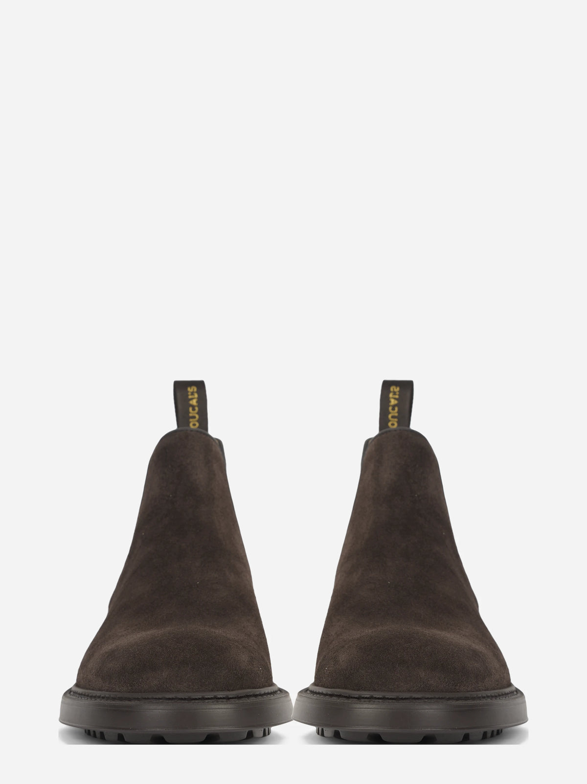 Chelsea boot in suede marrone - vista frontale