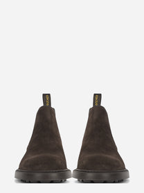 Chelsea boot in suede marrone - vista frontale