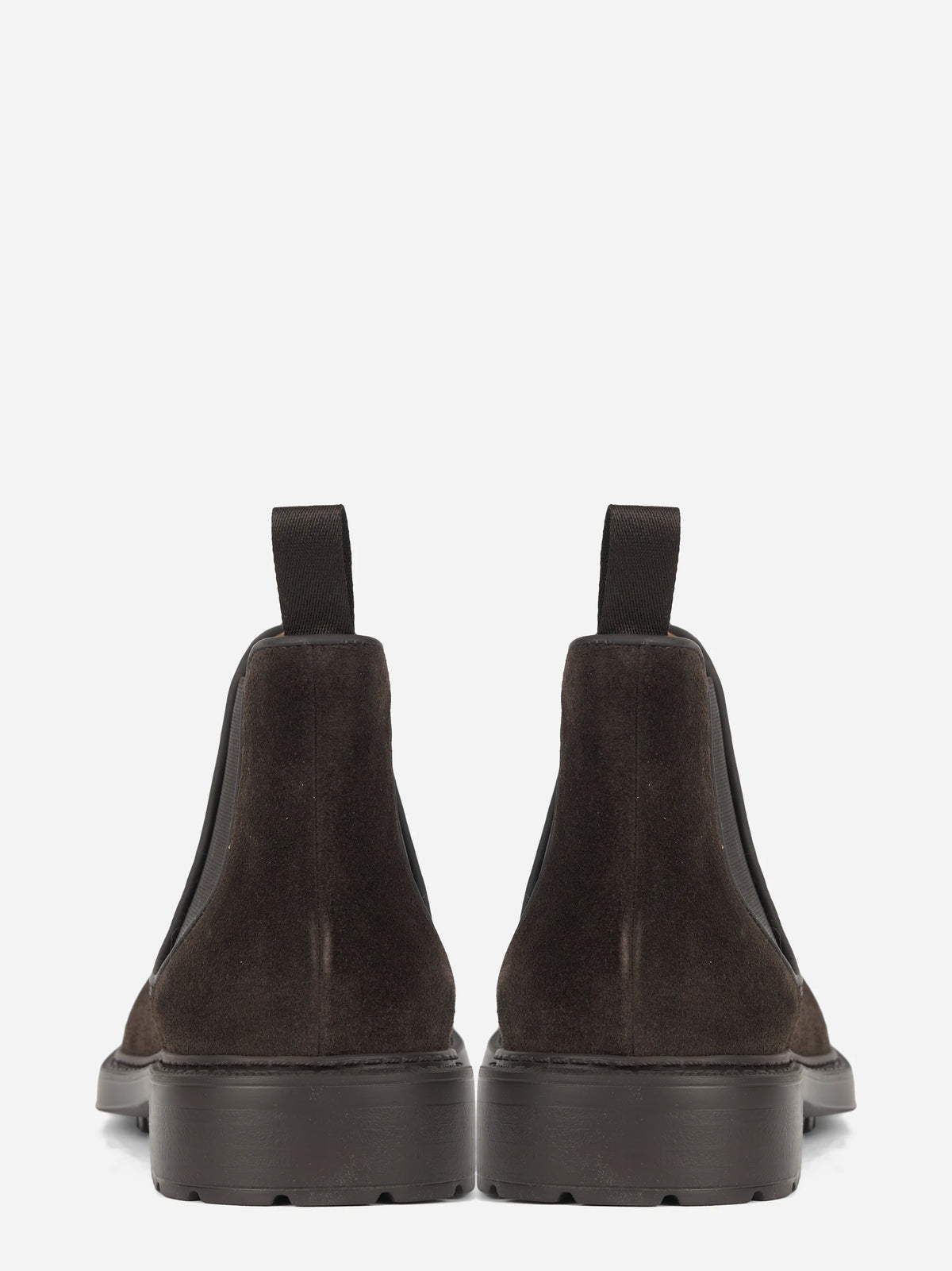 Chelsea boot in suede marrone - vista posteriore