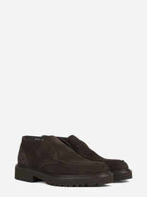 Polacchina Chukka Adler in suede marrone - vista tre quarti