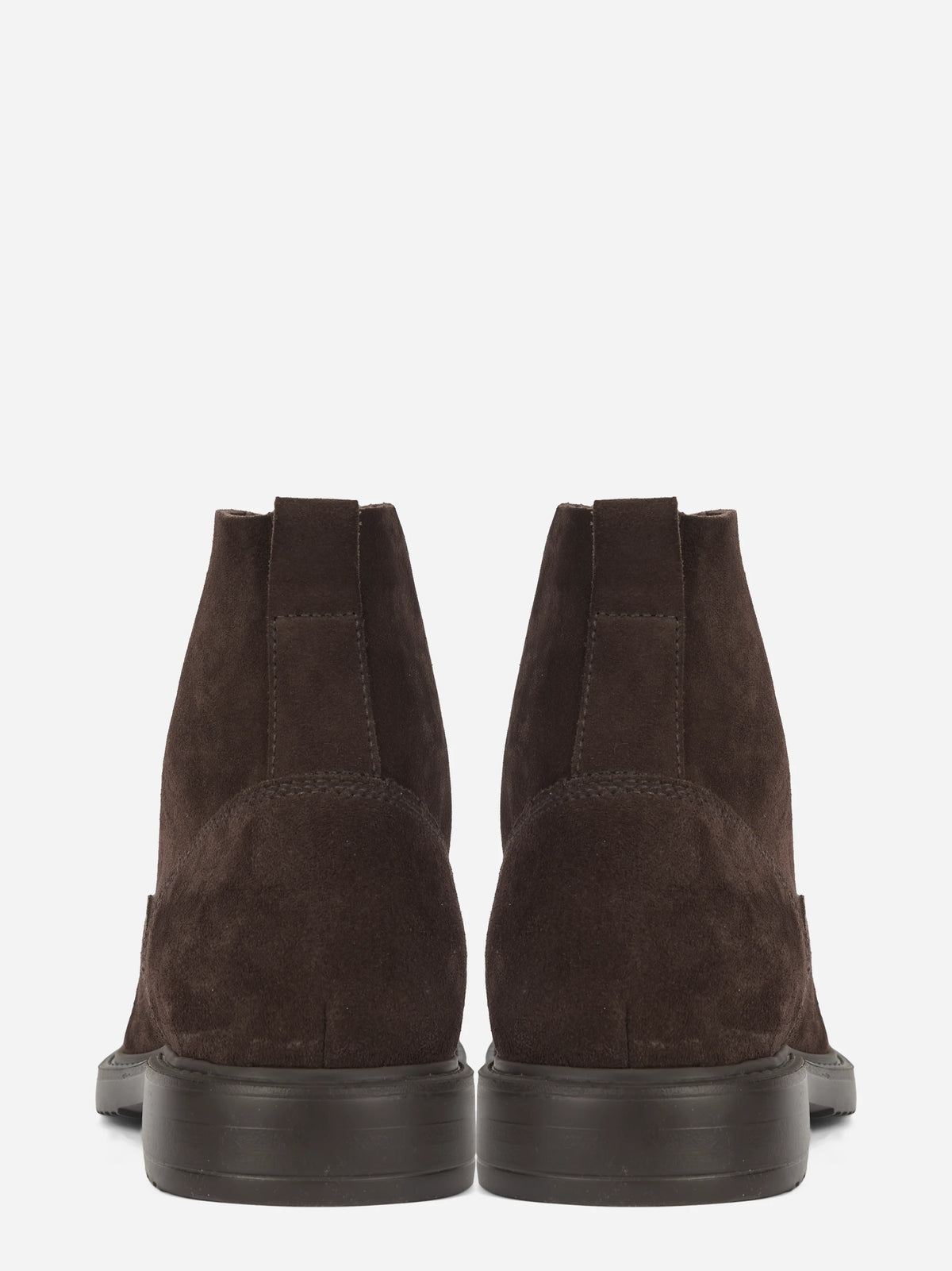 Scarponcino stringato in suede marrone Terre - vista posteriore