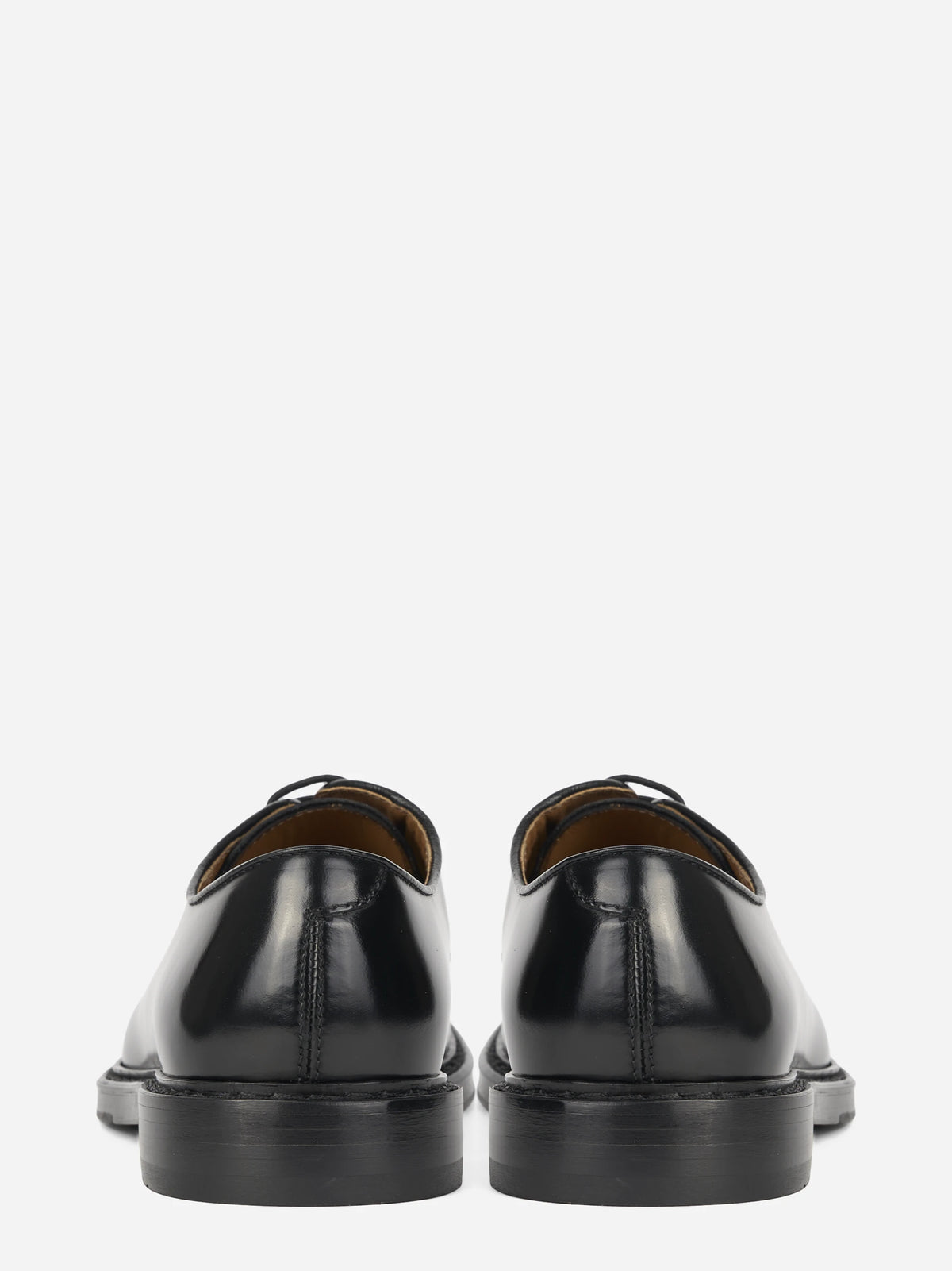 Stringata Derby Horse in pelle nera - vista posteriore