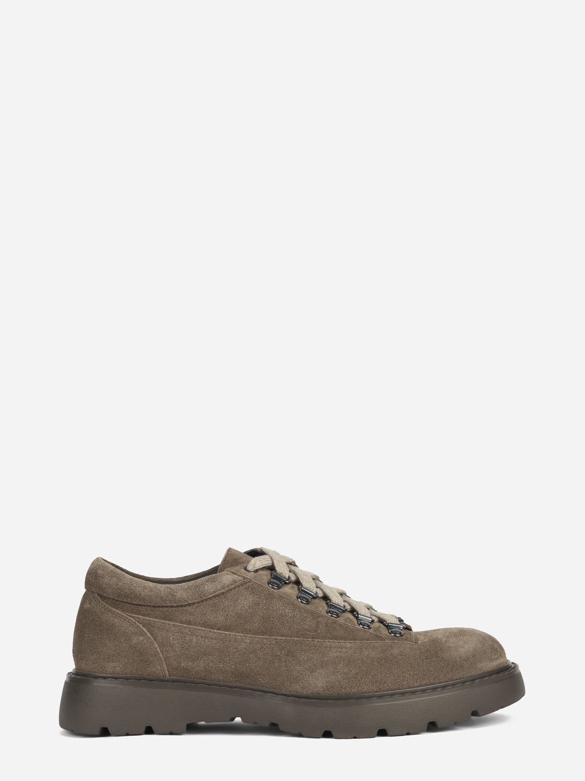 Stringata Derby Jason con ganci beige - vista laterale
