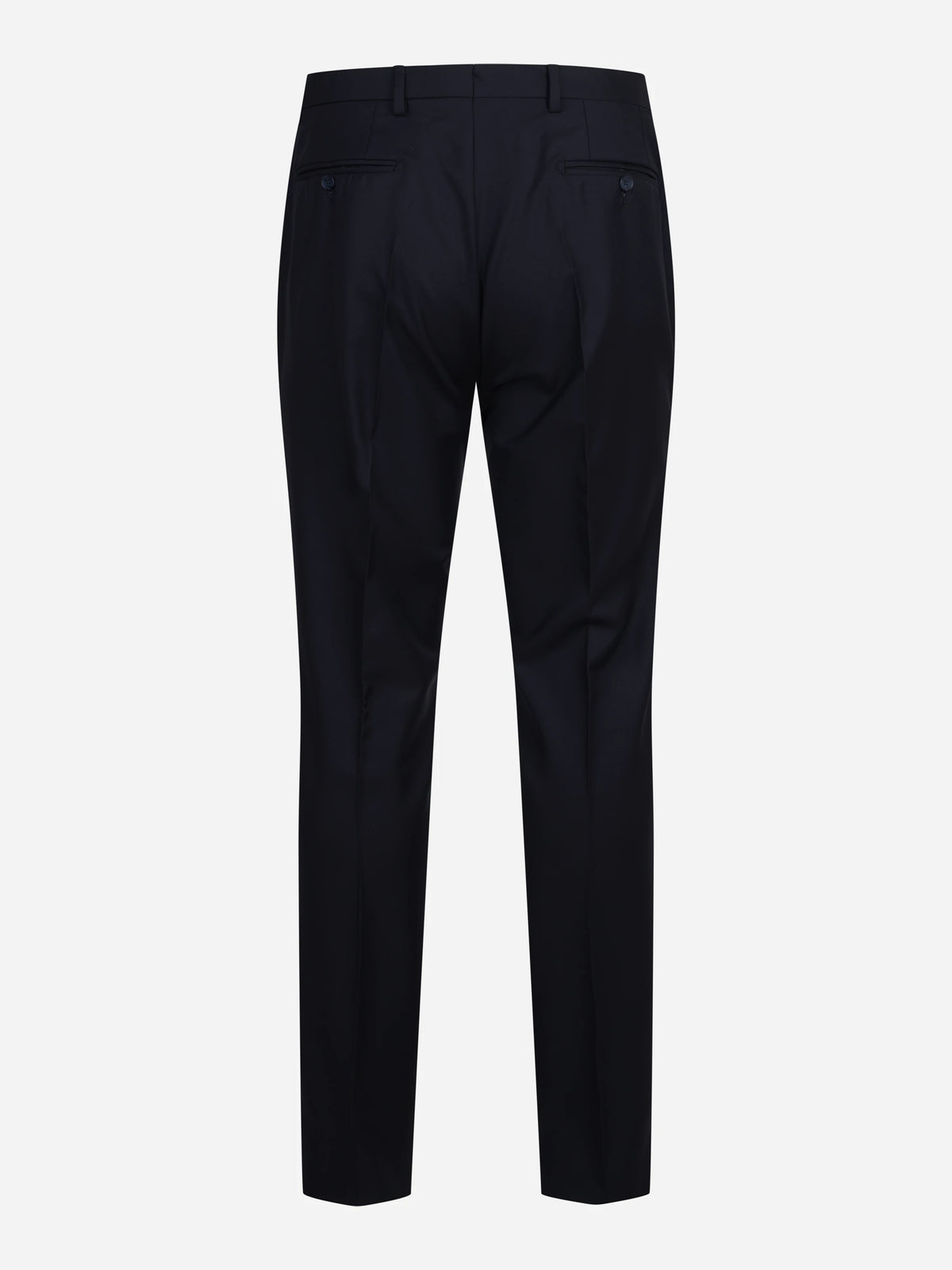 Abito Ponente Volt doppiopetto in lana blu - pantaloni, vista posteriore